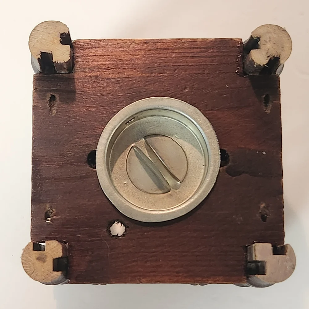 Wooden Square Tealight Holder
